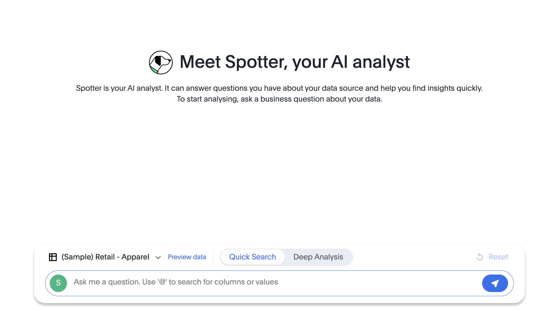 Spotter 3 interface